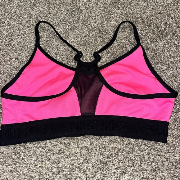 Victoria’s Secret Pink Sports Bra hot pink and black size medium - Picture 4 of 5